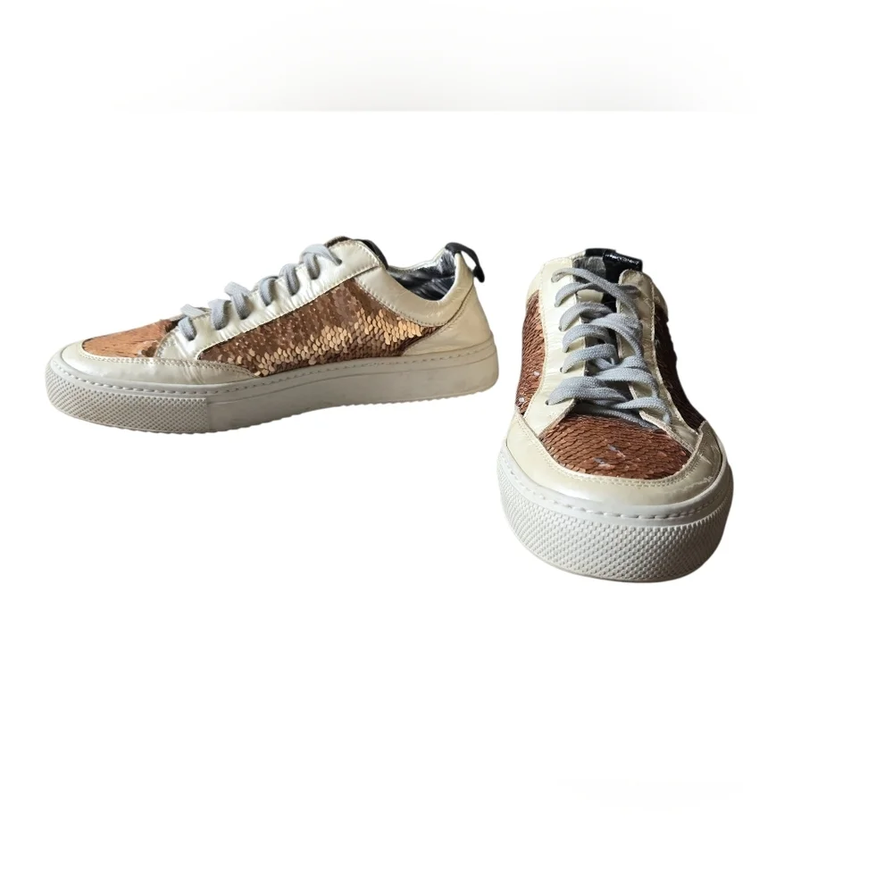 P448 Women’s Sneakers – Size 39 – Soho Mixed Metallic‎ & Cork Panels